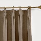 CUSTOM Kante Dark Brown Polyester Cotton Drapery With Lining Curtains