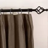 CUSTOM Olive Brown Luxury Textured Faux Linen Curtain