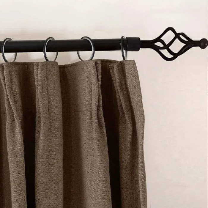 CUSTOM Olive Brown Luxury Textured Faux Linen Curtain