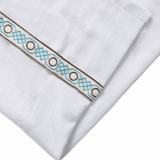 AMARA Polyester Linen Curtain Drapery With Decorative Trim Custom Sold Per Pair