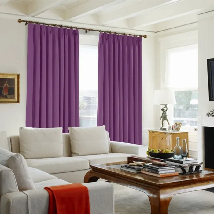 CUSTOM Kante Byzantium Polyester Cotton Drapery With Lining Curtains