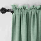 CUSTOM Olive Mint Luxury Textured Faux Linen Curtain