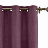 CUSTOM Liz Plum Polyester Linen Curtain Drapery with Lined