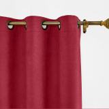 CUSTOM Kante Burgundy Polyester Cotton Drapery With Lining Curtains