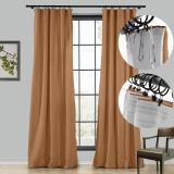 LIZ 4-in-1 Header Type Polyester Linen Curtain Drapery Custom