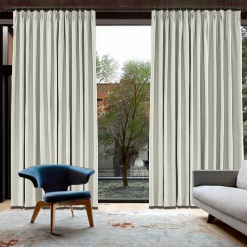 CUSTOM Capri Ivory White Blackout Curtains with Liner