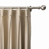 Geometric Print Polyester Linen Curtain Drapery with Privacy Blackout Thermal Lining CLIFF