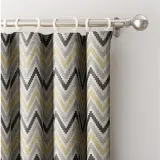 Chevon Zigzag Print Polyester Cotton Curtain ADA
