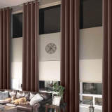Extra Long Loft Drapes Thermal Insulated Blackout Antique Bronze Grommet Curtain Heavy Weight GRAPE