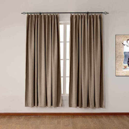 CUSTOM Olive Flax Luxury Textured Faux Linen Curtain