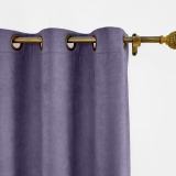 CUSTOM Kante Purple Polyester Cotton Drapery With Lining Curtains