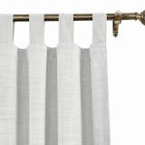 CUSTOM Liz Ivory White Polyester Linen Curtain Drapery with Lined
