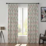 Nature Print Polyester Linen Curtain Drapery with Privacy Blackout Thermal Lining CHENEY