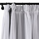 2-in-1 Hanging Hook Belt Back Tab Sheer Blackout Curtain Layered Mix Match White Voile ELI