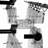 LIZ 4-in-1 Header Type Polyester Linen Curtain Drapery Custom