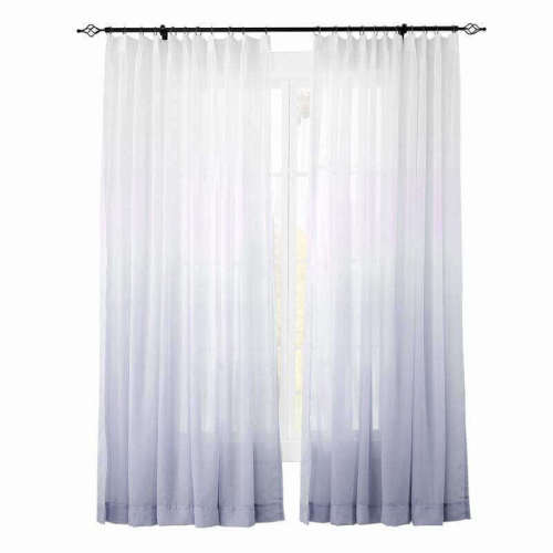 CUSTOM Hanna Light Purple Gradient Ombre Sheer Curtain Tulle Gradual Drapery