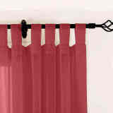 CUSTOM Scandina Burgundy Indoor Outdoor Sheer Curtain Voile Drapery
