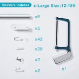 Ceiling Track Room Divider Flame Retardant Fireproof Curtain Kit for Any Space
