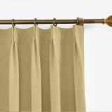 CUSTOM Kante Light Brown Polyester Cotton Drapery With Lining Curtains
