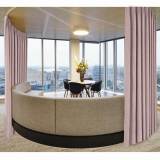 Polyester Cotton Drapery With Blackout Lining Pinch Pleat Curtain Kantee