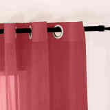 CUSTOM Scandina Burgundy Indoor Outdoor Sheer Curtain Voile Drapery