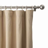 AMARA Polyester Linen Curtain Drapery With Decorative Trim Custom Sold Per Pair