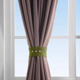 Set of 2 Curtain TieBack Holdback Each with Snap Polyester Blackout