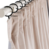 ADAH Velvet Curtain Drapery with Color Border Custom Sold Per Pair