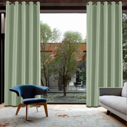 CUSTOM Capri Sky Mint Blackout Curtains with Liner