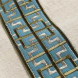 AMARA Polyester Linen Curtain Drapery With Decorative Trim Custom Sold Per Pair