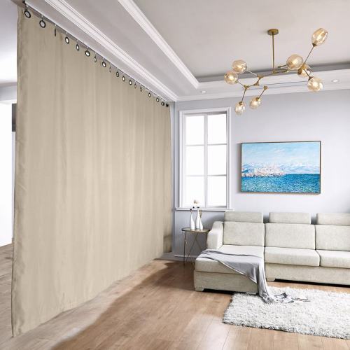 Ceiling Track Room Divider Curtain Kit Blackout Grommet Curtains