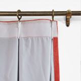 CUSTOM Kante Carnelian Polyester Cotton Drapery With Lining Curtains