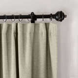 CUSTOM Olive Rock White Luxury Textured Faux Linen Curtain