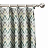 Chevon Zigzag Print Polyester Cotton Curtain ADA