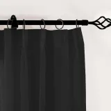 CUSTOM Scandina Black Indoor Outdoor Sheer Curtain Voile Drapery