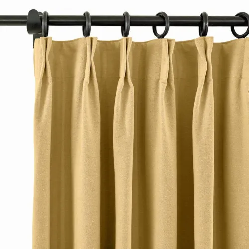 Pinch Pleat Room Darkening Blackout Curtain with Liner Capri