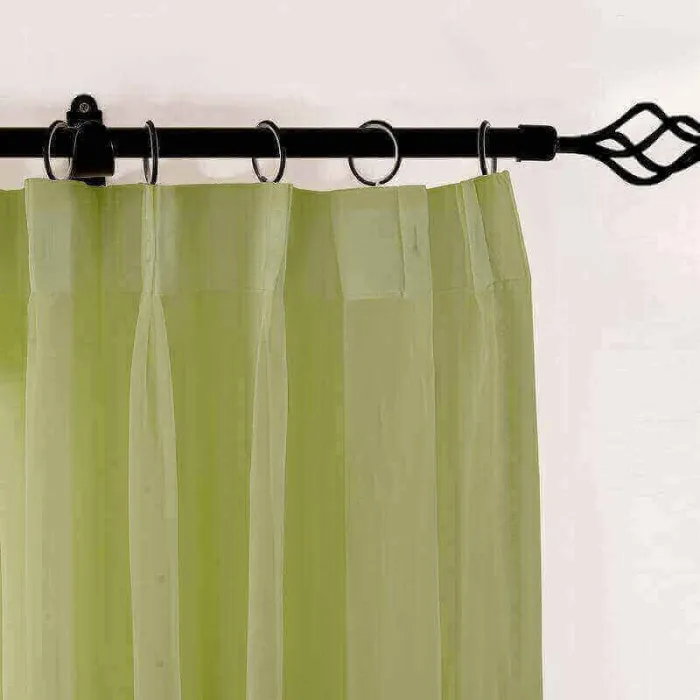 CUSTOM Scandina Moss Indoor Outdoor Sheer Curtain Voile Drapery