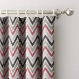 Chevon Zigzag Print Polyester Cotton Curtain ADA