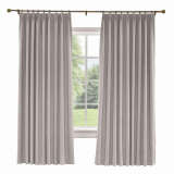 CUSTOM Liz Light Lavender Polyester Linen Curtain Drapery with Lined
