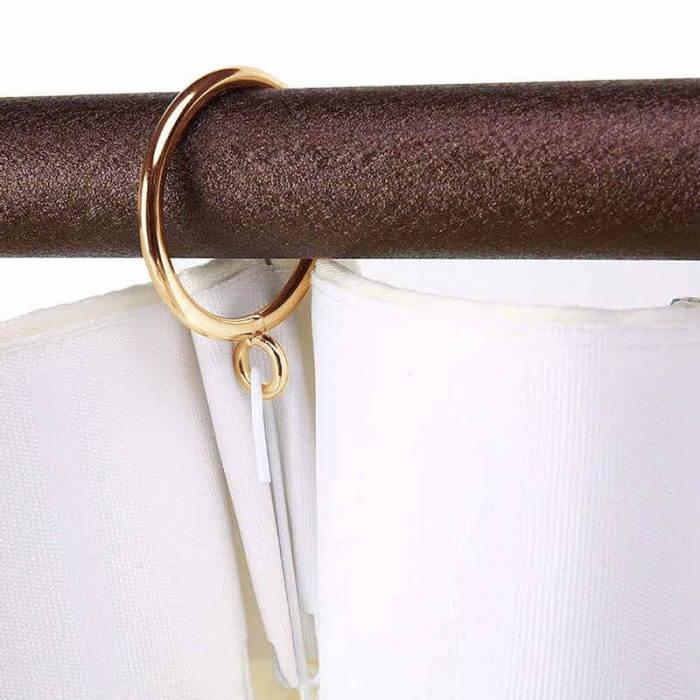 Set of 24 Metal Curtain Rings with Eyelets
