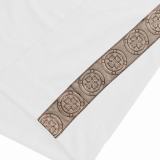 AMARA Polyester Linen Curtain Drapery With Decorative Trim Custom Sold Per Pair
