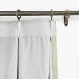 CUSTOM Kante Beige Polyester Cotton Drapery With Lining Curtains
