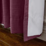 CUSTOM Liz Plum Polyester Linen Curtain Drapery with Lined