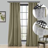 LIZ 4-in-1 Header Type Polyester Linen Curtain Drapery Custom