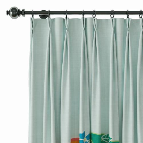 Geometric Print Polyester Linen Curtain Drapery with Privacy Blackout Thermal Lining AILSA