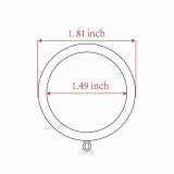 Set of 24 Metal Curtain Rings with Eyelets