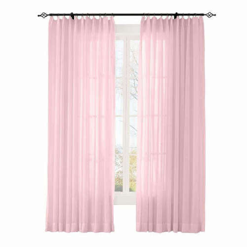 CUSTOM Scandina Pink Indoor Outdoor Sheer Curtain Voile Drapery