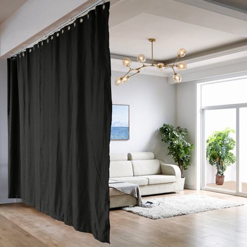 Ceiling Track Room Divider Flame Retardant Fireproof Curtain Kit for Any Space