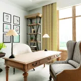 Geo Print Drape Room Darkening Curtain Lourve