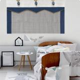 Houndstooth Polyester Cotton Roman Shade In Blue